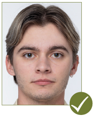 Image of acceptable passport photo