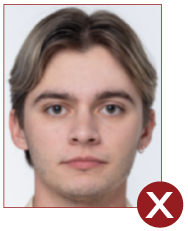 Image of unacceptable passport photo, image is blurry