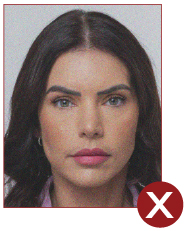 Image of unacceptable passport photo, image is grainy