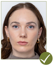Image of acceptable passport photo