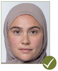 Image of acceptable passport photo