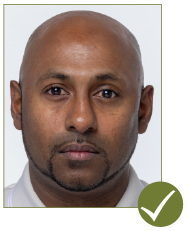 Image of acceptable passport photo